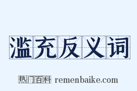 滥充反义词是什么意思的图片
